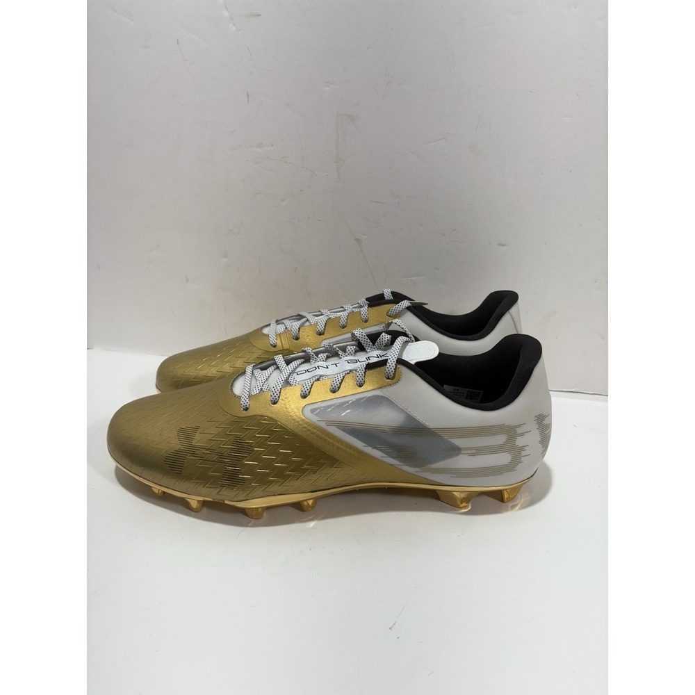 Under Armour Mens Blur Lux LE Black History Month Gold Cleats‎ Sz 16 3023378-901